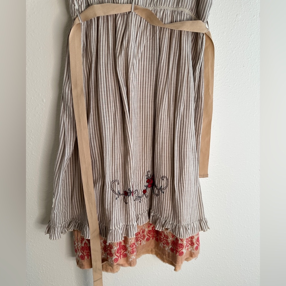 Odd Molly Stripe Embroidered Patch Boho Dress - Picture 6 of 6